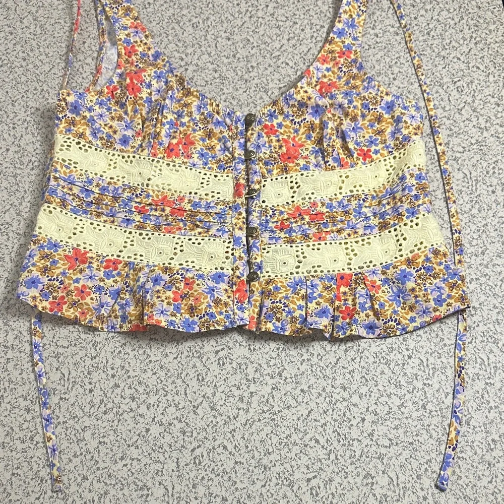 Free People‎ Floral Lace Women’s CropTop